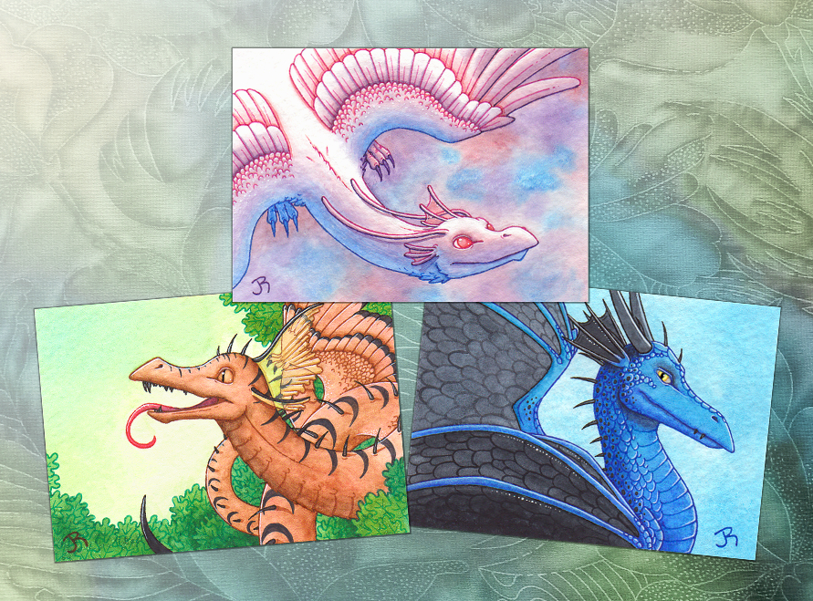 Dragons Set- Open Edition ACEO Print Set