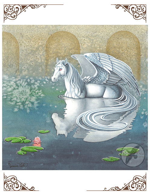Pegasus in the Peirene- 8.5×11 Open Edition Print