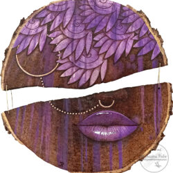 Split Face III- Original Pyrography